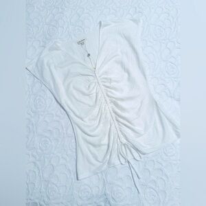 White Ruched Top